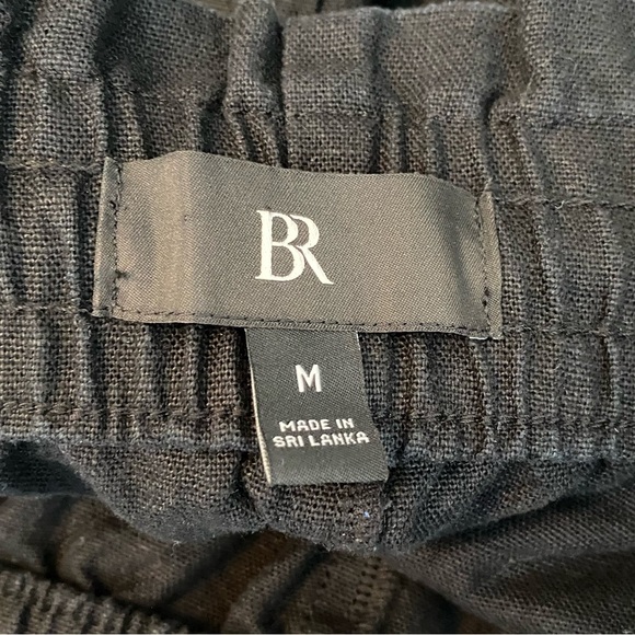 Banana Republic Black Hemp Cotton Blend Wide Leg Paperbag Pant - Picture 9 of 12